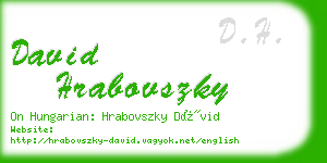 david hrabovszky business card